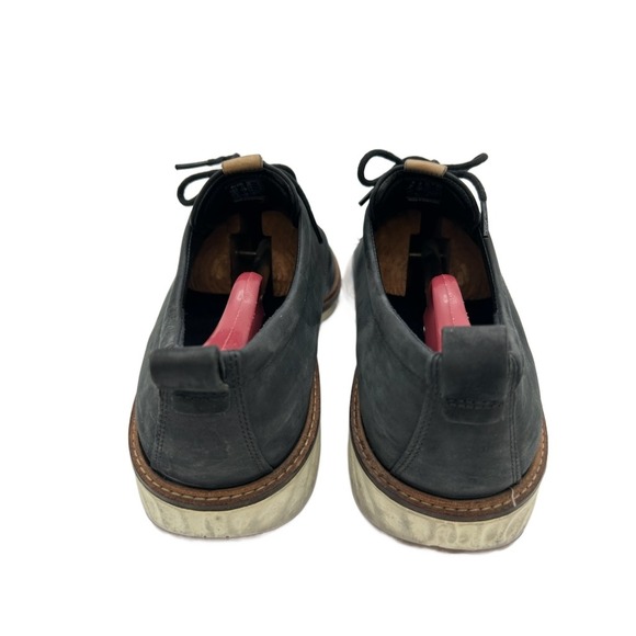 ECCO Men\'s Size 11 US 45 EU Black Leather ST.1 Lace-Up Chukka Boots Loafers Lace